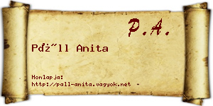 Páll Anita névjegykártya